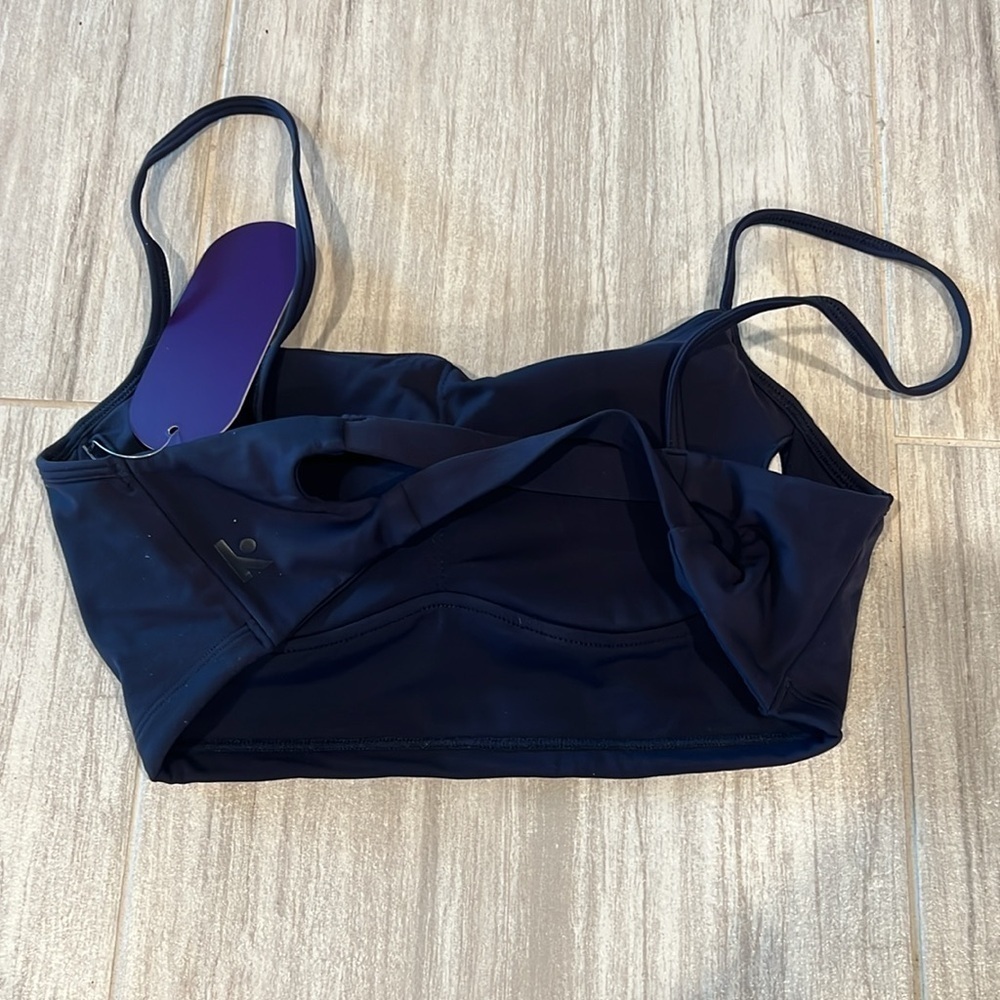 Kamo Fitness Isla Sports Bra - Dark Iris Large Strappy Back Navy Blue Activewear — image 8 of 8